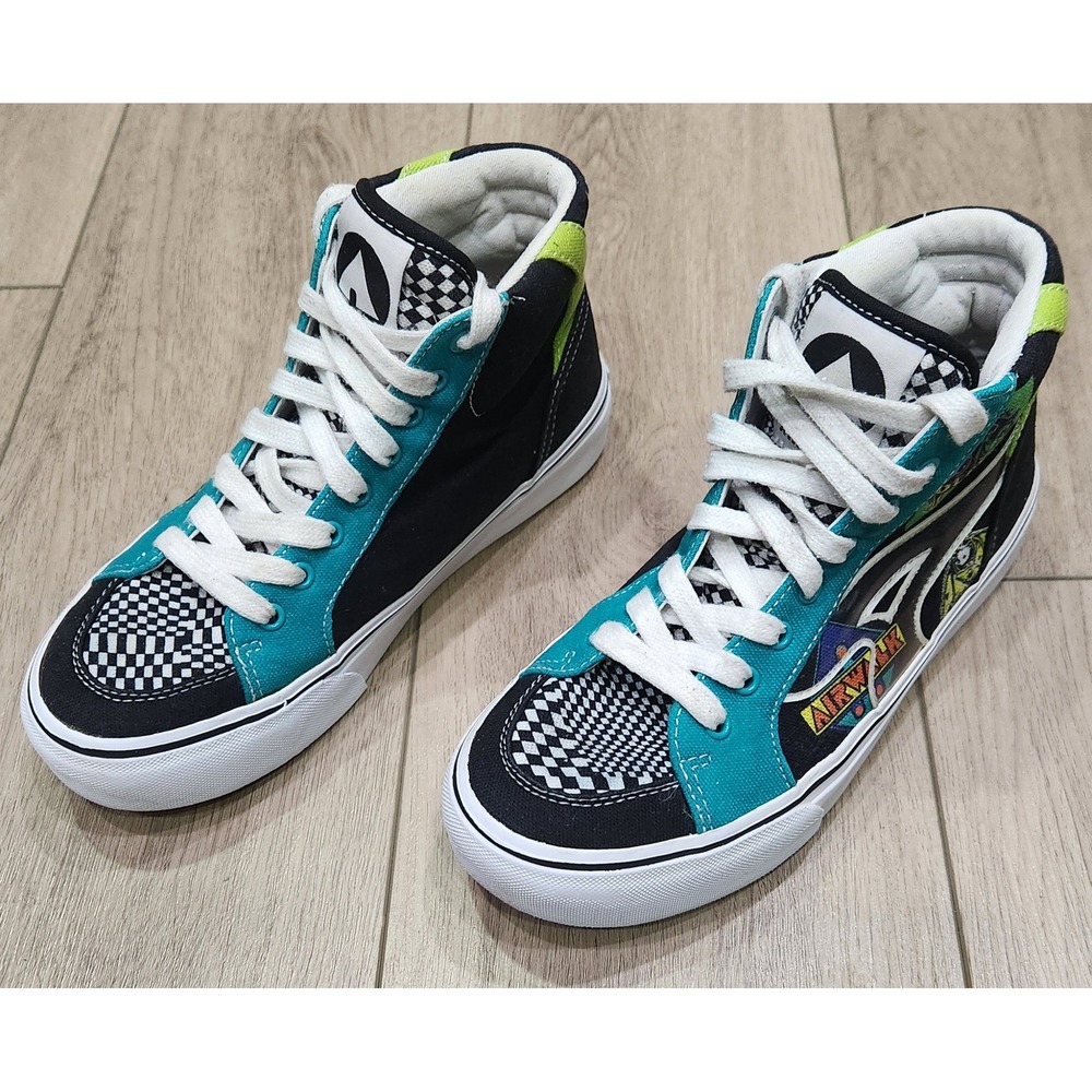 Airwalk Aurora2-J Ollie High Top Sneakers‎ Checkered Graphic Print Men's 6.5